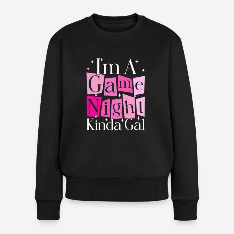 Soirée jeux de société - Pull Premium bio Femme - noir