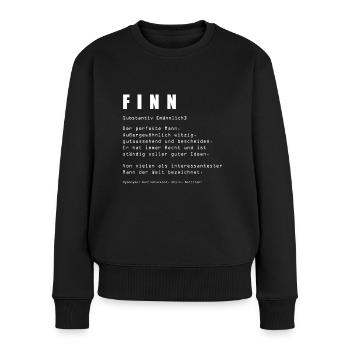 inn Vorname Name Spruch - Frauen Premium Bio Pullover - Schwarz - Vorne - Julia (174cm)