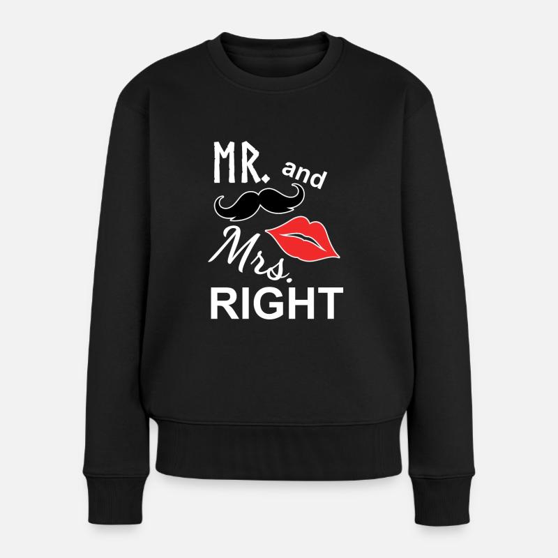 Mariage : M. et Mme Right - Pull Premium bio Femme - noir