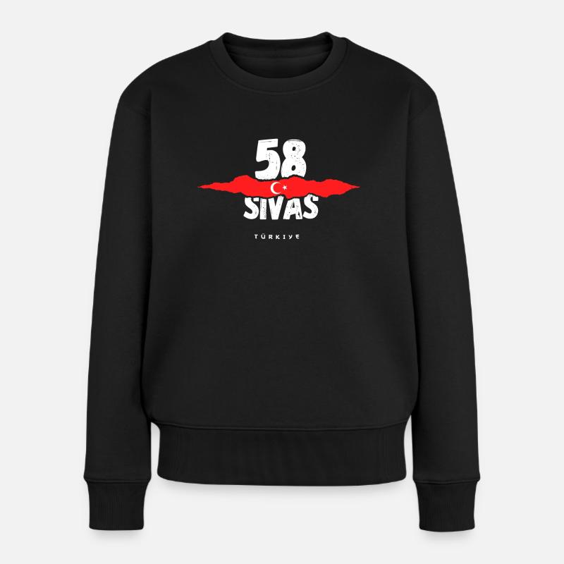 58 Sivas Türkei Türkiye - Frauen Premium Bio Pullover - Schwarz