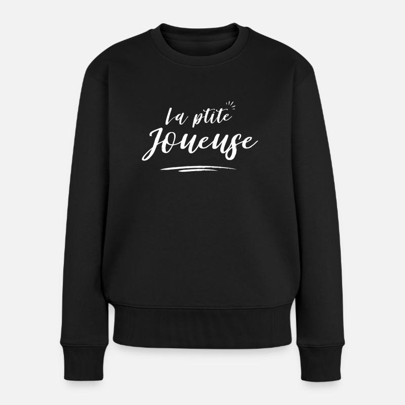 La ptite Joueuse motif clair - Pull Premium bio Femme - noir