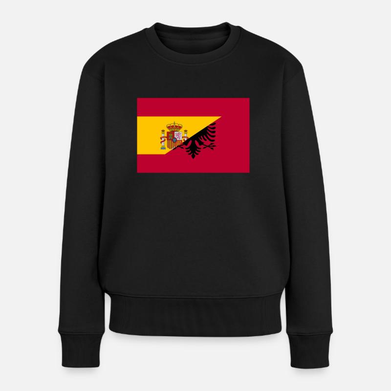 Drapeau de l’Espagne Albanie - Pull Premium bio Femme - noir