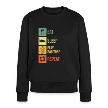 Tenorhorn Tenorhornspieler Tenorhornist - Frauen Premium Bio Pullover - Schwarz - Vorne - Julia (174cm)