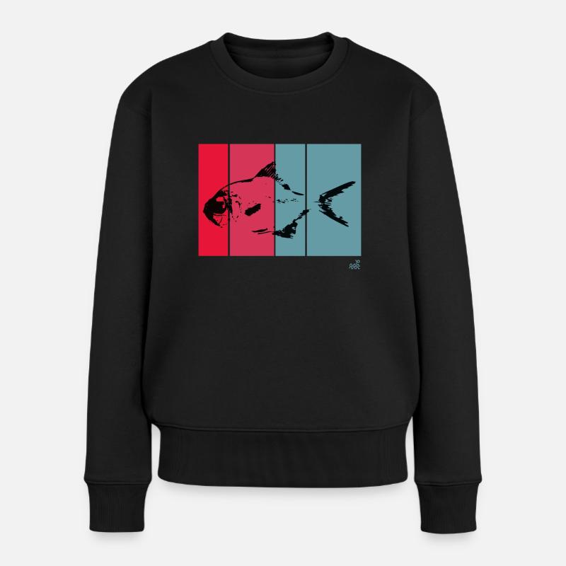 Beryx decadactylus - Frauen Premium Bio Pullover - Schwarz