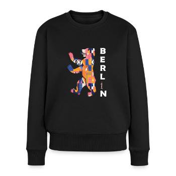 Ours de Berlin - Pull Premium bio Femme - noir - Devant - Julia (174cm)