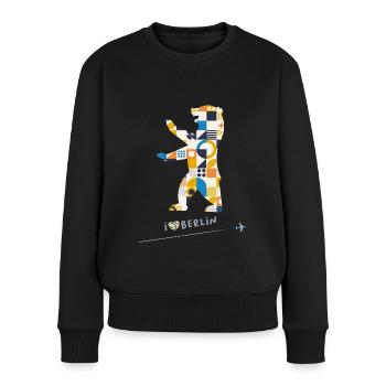 Berlin Ours Berlin - Pull Premium bio Femme - noir - Devant - Julia (174cm)