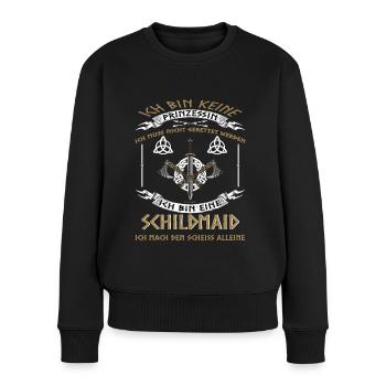 Bouclier Viking Maiden Valhalla Vikings - Pull Premium bio Femme - noir - Devant - Julia (174cm)