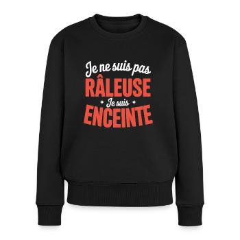 Grossesse Humour Maman Enceinte Raleuse - Pull Premium bio Femme - noir - Devant - Julia (174cm)