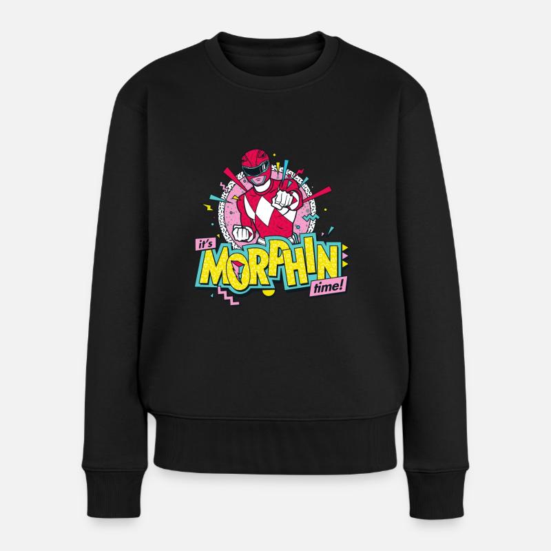 Power Rangers It's Morphin Time! - Frauen Premium Bio Pullover - Schwarz
