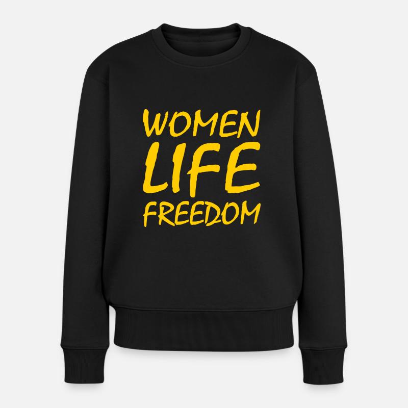 Women life freedom iran - Frauen Premium Bio Pullover - Schwarz