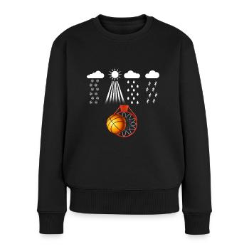 Basketball and basketball humor sport - Women's Premium Organic Jumper - black - Front - Julia (174cm)