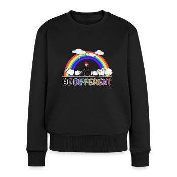 Soyez différent - Sei Anders - Pull Premium bio Femme - noir - Devant - Julia (174cm)