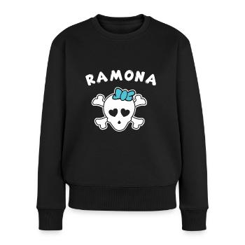 Pirate Ramona Design for Girls and Women - Women's Premium Organic Jumper - black - Front - Julia (174cm)