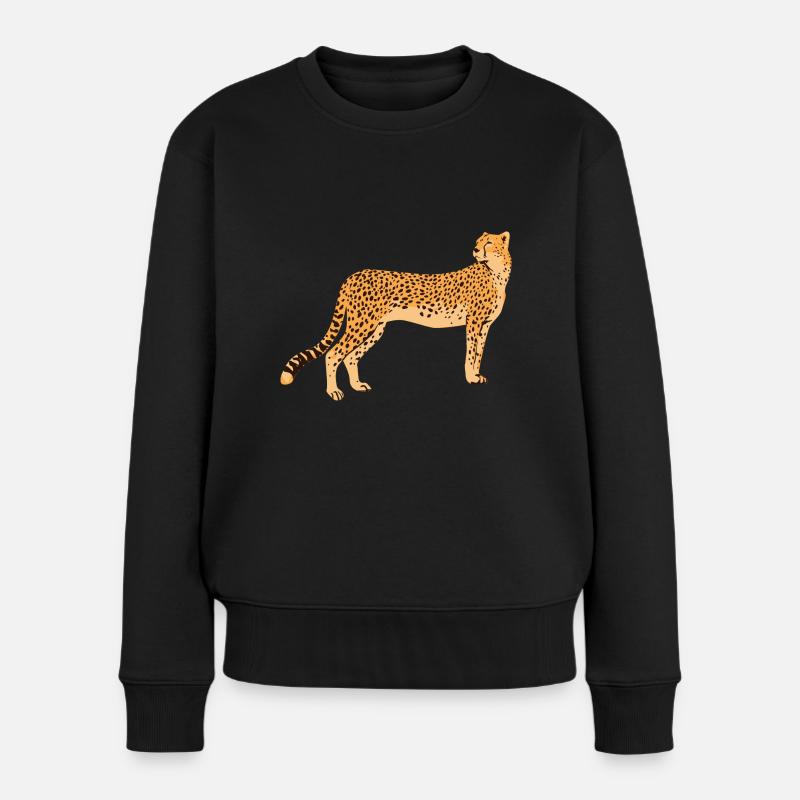 Gepard - Frauen Premium Bio Pullover - Schwarz