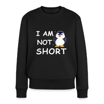 Embrace Your Size with Funny Penguin Designs - Frauen Premium Bio Pullover - Schwarz - Vorne - Julia (174cm)