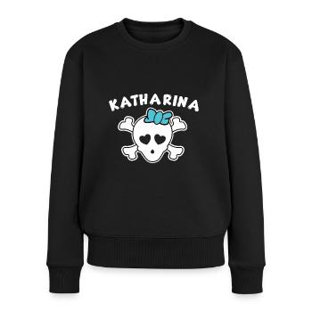 Pirate Katharina Design pour les filles et les femmes - Pull Premium bio Femme - noir - Devant - Julia (174cm)