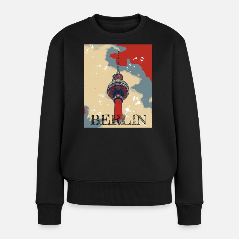 Fernsehturm Berlin The Place to be - Frauen Premium Bio Pullover - Schwarz