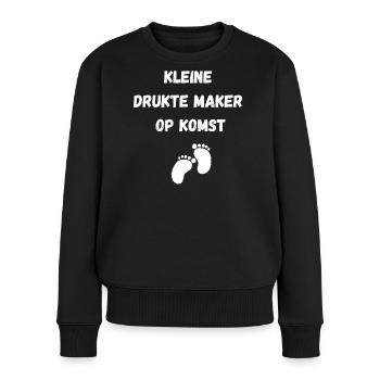 Kleiner Aufstand ist unterwegs - Frauen Premium Bio Pullover - Schwarz - Vorne - Julia (174cm)