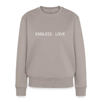 Amour sans fin - Pull Premium bio Femme - taupe - Devant - Julia (174cm)