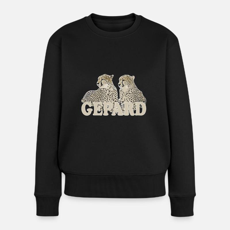 Gepard - Frauen Premium Bio Pullover - Schwarz