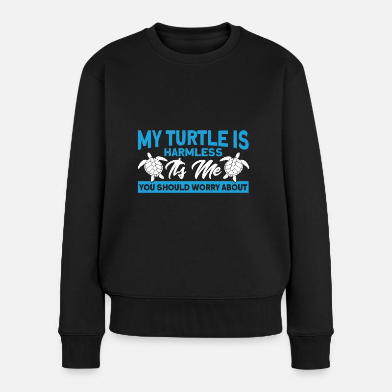 Meeresschildkröten Schildkrötenhaltung Meeresschil - Frauen Premium Bio Pullover - Schwarz