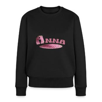 Anna First Name - Women's Premium Organic Jumper - black - Front - Julia (174cm)