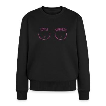 Amour et gentillesse - Pull Premium bio Femme - noir - Devant - Julia (174cm)