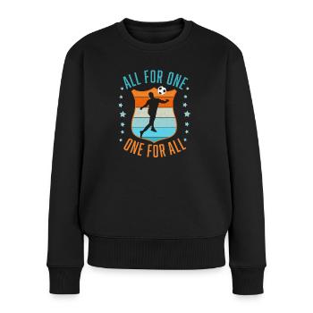 d’équipe de football - Pull Premium bio Femme - noir - Devant - Julia (174cm)