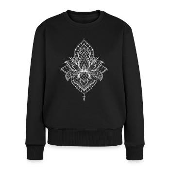 L O T O S ORNAMENTAL - Pull Premium bio Femme - noir - Devant - Julia (174cm)