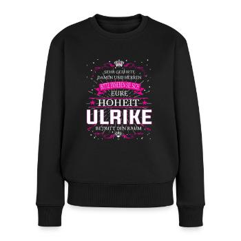 Votre Altesse Ulrike entre dans la pièce - Pull Premium bio Femme - noir - Devant - Julia (174cm)