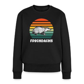 Frechdachs freche Leute wilde Seite - Frauen Premium Bio Pullover - Schwarz - Vorne - Julia (174cm)