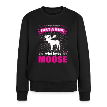 Just a Girl who loves Elche Outfit - Frauen Premium Bio Pullover - Schwarz - Vorne - Julia (174cm)