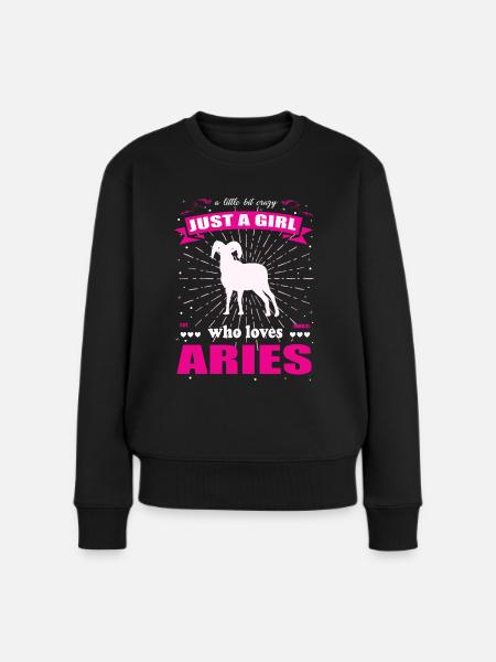 Just a Girl who loves Widder Outfit - Frauen Premium Bio Pullover - Schwarz