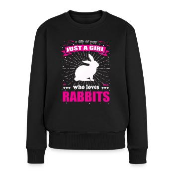 Juste une fille qui aime Bunny Outfit - Pull Premium bio Femme - noir - Devant - Julia (174cm)