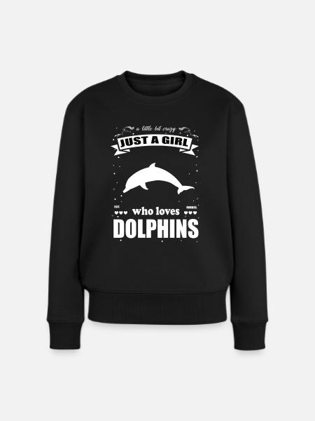 Just a Girl who loves Delphine Outfit - Frauen Premium Bio Pullover - Schwarz