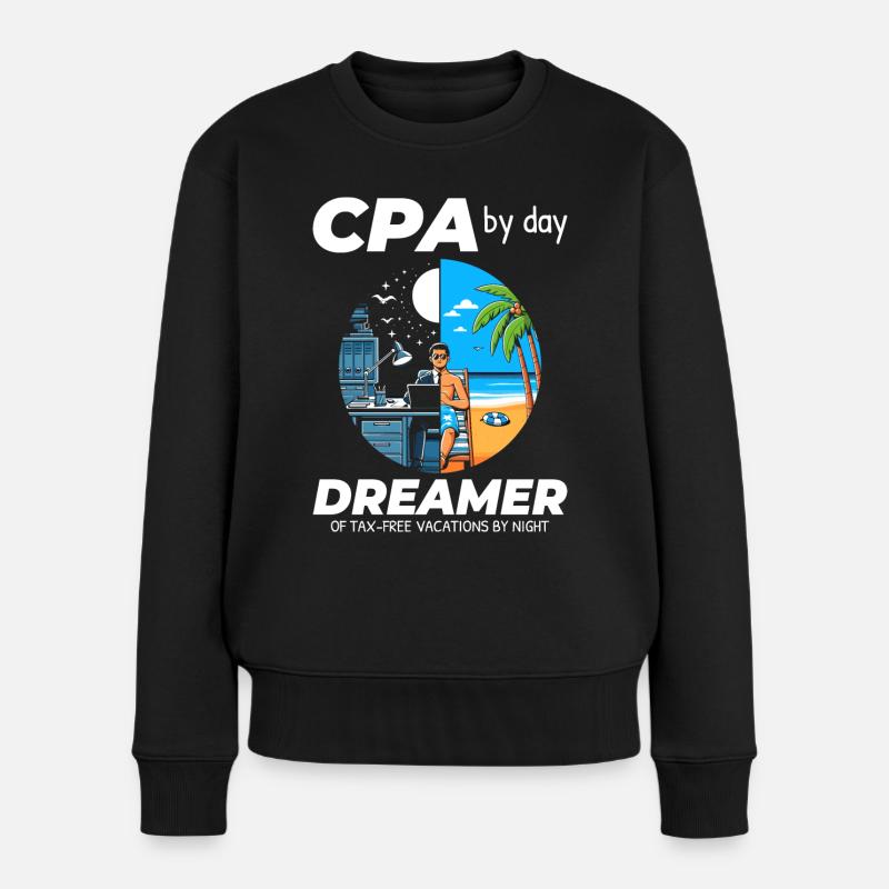 CPA Daydreams: Balancing Work and Bliss in Split - Women's Premium Organic Jumper - black