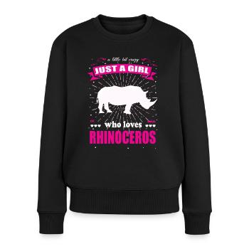 Just a Girl who loves Naßhörner Outfit - Frauen Premium Bio Pullover - Schwarz - Vorne - Julia (174cm)