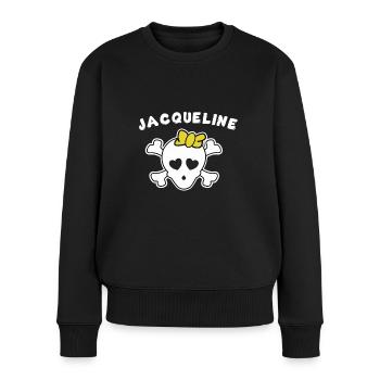 Piratin Jacqueline Design für Mädchen und Frauen - Frauen Premium Bio Pullover - Schwarz - Vorne - Julia (174cm)