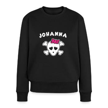 Piratin Johanna Design für Mädchen und Frauen - Frauen Premium Bio Pullover - Schwarz - Vorne - Julia (174cm)