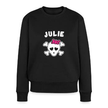 Design Pirate Julie pour filles et femmes - Pull Premium bio Femme - noir - Devant - Julia (174cm)