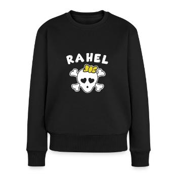 Piratin Rahel Design für Mädchen und Frauen - Frauen Premium Bio Pullover - Schwarz - Vorne - Julia (174cm)
