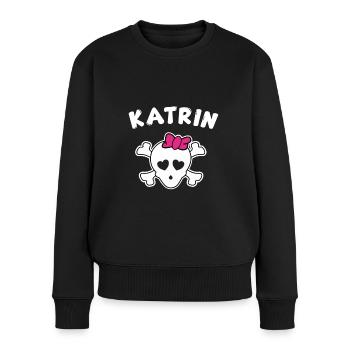Pirate Katrin Design for Girls and Women - Women's Premium Organic Jumper - black - Front - Julia (174cm)