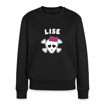 Design de Pirate Lise pour filles et femmes - Pull Premium bio Femme - noir - Devant - Julia (174cm)