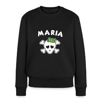 Design Pirate Maria pour filles et femmes - Pull Premium bio Femme - noir - Devant - Julia (174cm)
