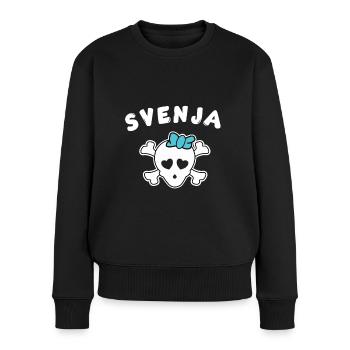 Design Pirate Svenja pour filles et femmes - Pull Premium bio Femme - noir - Devant - Julia (174cm)