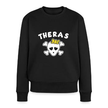 Piratin Theresa Design für Mädchen und Frauen - Frauen Premium Bio Pullover - Schwarz - Vorne - Julia (174cm)