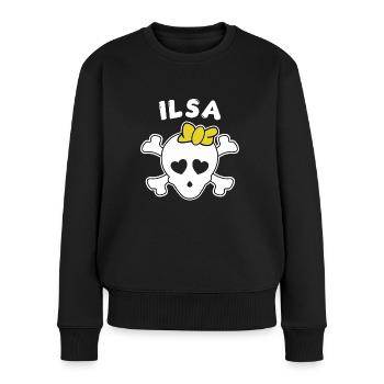 Pirate Isla Design for Girls and Women - Women's Premium Organic Jumper - black - Front - Julia (174cm)