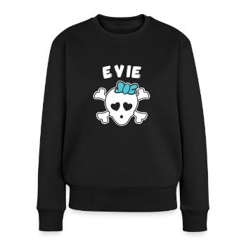 Pirate Evie Design pour les filles et les femmes - Pull Premium bio Femme - noir - Devant - Julia (174cm)