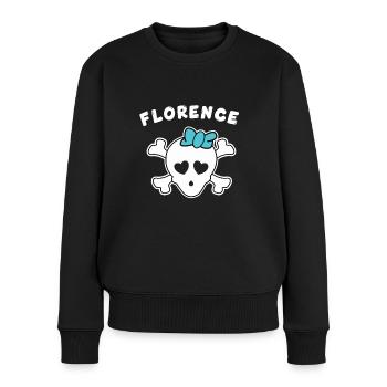 Pirate Florence Design pour les filles et les femmes - Pull Premium bio Femme - noir - Devant - Julia (174cm)