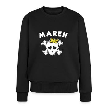 Design Pirate Maren pour les filles et les femmes - Pull Premium bio Femme - noir - Devant - Julia (174cm)